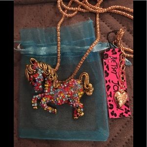 Betsy Johnson’s Rhinestoned Pony With Necklace